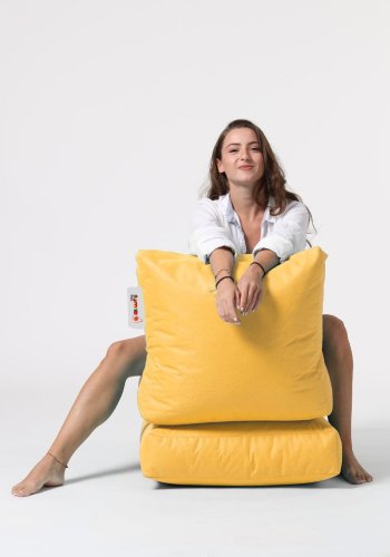 NORDVÄRK Siesta udendrs skkestol/liggestol, foldbar/forlngelse, rektangulr - gul polyester