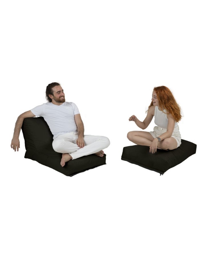 NORDVÄRK Siesta udendrs skkestol/liggestol, foldbar/forlngelse, rektangulr - sort polyester