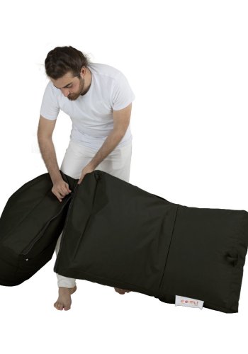 NORDVÄRK Siesta udendrs skkestol/liggestol, foldbar/forlngelse, rektangulr - sort polyester