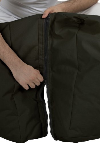 NORDVÄRK Siesta udendrs skkestol/liggestol, foldbar/forlngelse, rektangulr - sort polyester