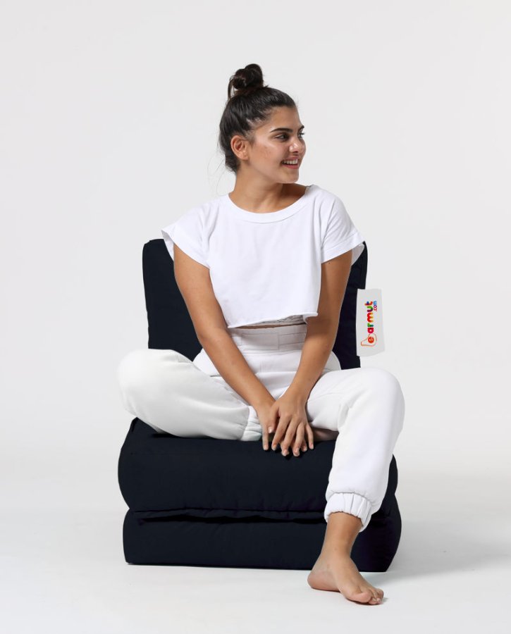 NORDVÄRK Siesta udendrs skkestol/liggestol, foldbar/forlngelse, rektangulr - sort polyester