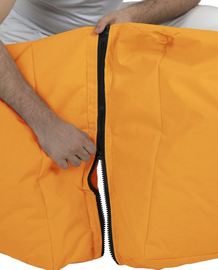 NORDVÄRK Siesta udendrs skkestol/liggestol, foldbar/forlngelse, rektangulr - orange polyester
