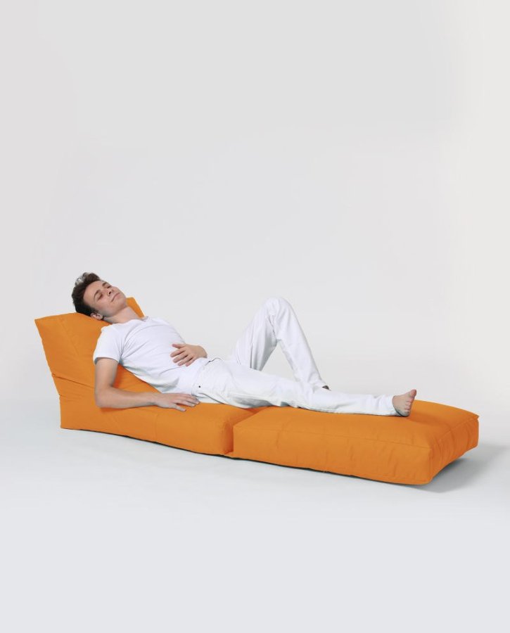 NORDVÄRK Siesta udendrs skkestol/liggestol, foldbar/forlngelse, rektangulr - orange polyester