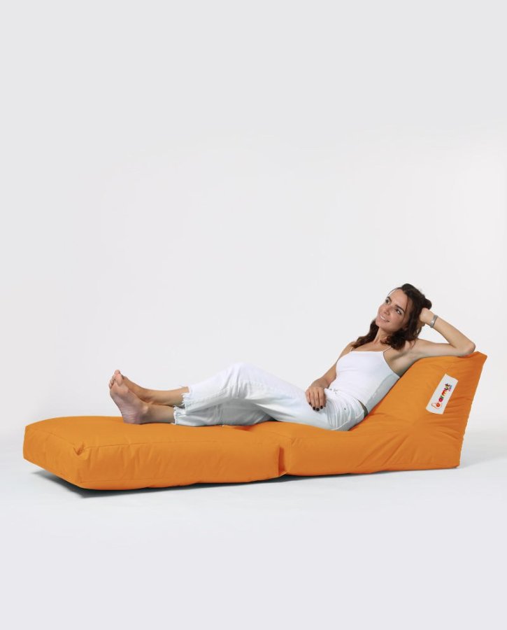 NORDVÄRK Siesta udendrs skkestol/liggestol, foldbar/forlngelse, rektangulr - orange polyester