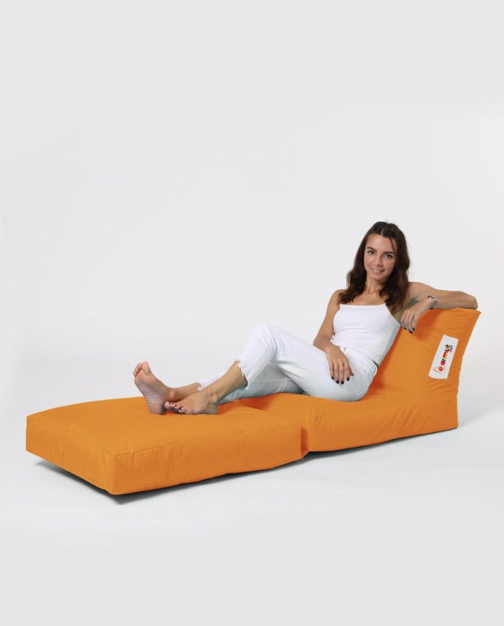 NORDVÄRK Siesta udendrs skkestol/liggestol, foldbar/forlngelse, rektangulr - orange polyester