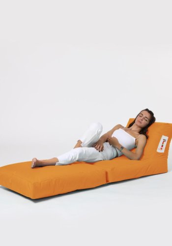 NORDVÄRK Siesta udendrs skkestol/liggestol, foldbar/forlngelse, rektangulr - orange polyester