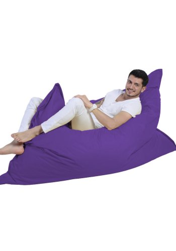 NORDVÄRK Kmpe udendrs skkestol, rektangulr - lilla polyester (140x180)