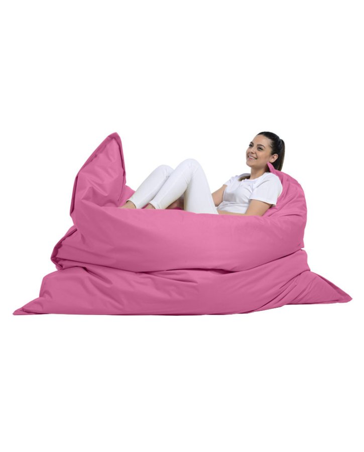 NORDVÄRK Giant udendrs pude skkestol - pink polyester (140x180)