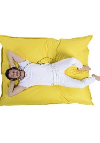 NORDVÄRK Kmpe udendrs skkestol, rektangulr - gul polyester (140x180)