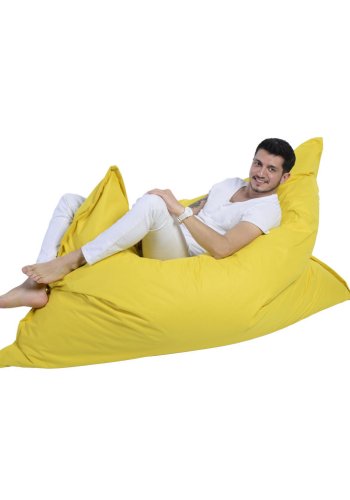 NORDVÄRK Kmpe udendrs skkestol, rektangulr - gul polyester (140x180)