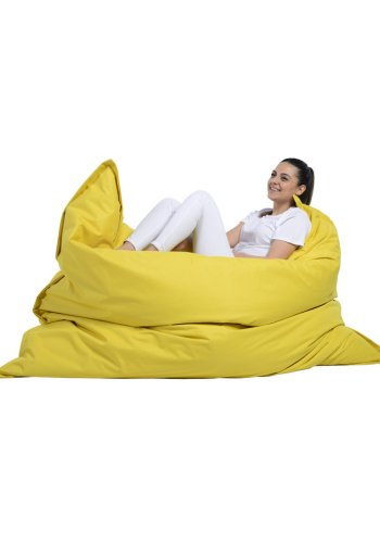 NORDVÄRK Kmpe udendrs skkestol, rektangulr - gul polyester (140x180)