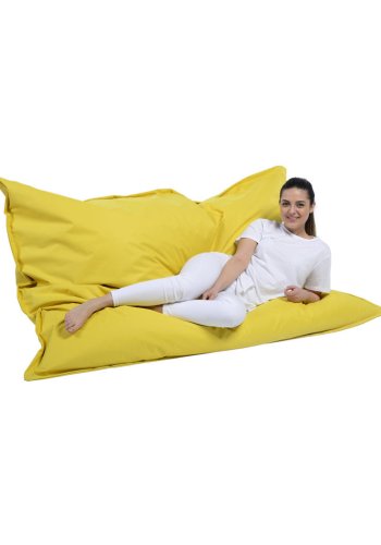 NORDVÄRK Kmpe udendrs skkestol, rektangulr - gul polyester (140x180)