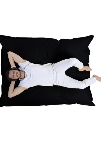 NORDVÄRK Giant udendrs pude skkestol - sort polyester (140x180)