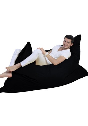 NORDVÄRK Giant udendrs pude skkestol - sort polyester (140x180)