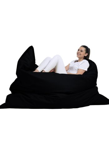 NORDVÄRK Giant udendrs pude skkestol - sort polyester (140x180)