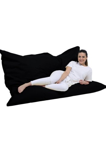 NORDVÄRK Giant udendrs pude skkestol - sort polyester (140x180)