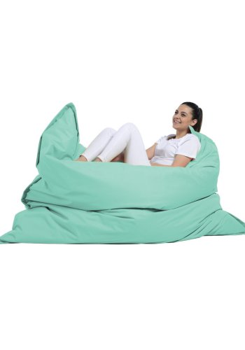 NORDVÄRK Kmpe udendrs skkestol, rektangulr - turkis polyester (140x180)