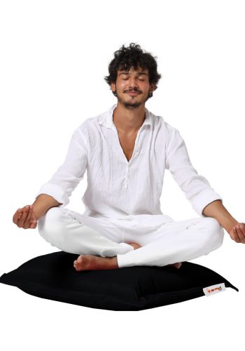 NORDVÄRK udendrs gulvpude, kvadratisk - sort polyester (70x70)