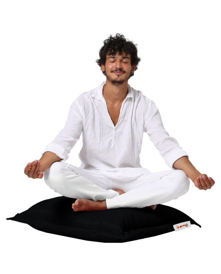 NORDVÄRK udendrs gulvpude, kvadratisk - sort polyester (70x70)