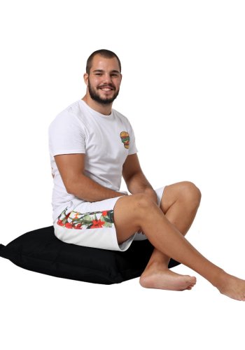 NORDVÄRK udendrs gulvpude, kvadratisk - sort polyester (70x70)