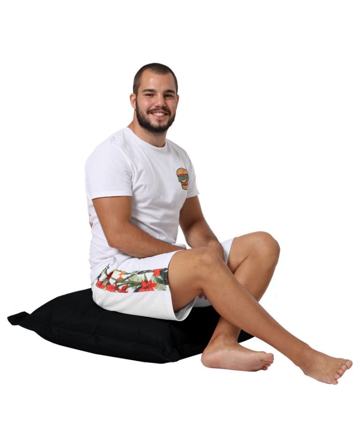 NORDVÄRK udendrs gulvpude, kvadratisk - sort polyester (70x70)