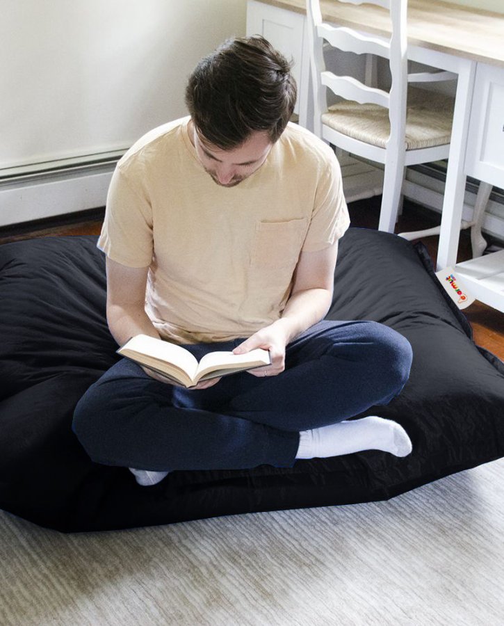 NORDVÄRK udendrs Pude skkestol - sort polyester (100x100)