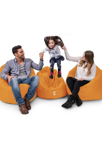 NORDVÄRK udendrs skkestol, rund - orange polyester (100)