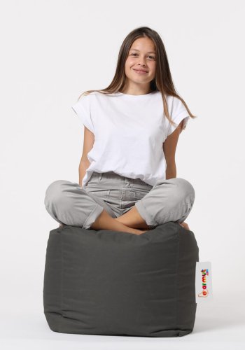 NORDVÄRK udendrs puf, kvadratisk - rgfarvet polyester (45x45)