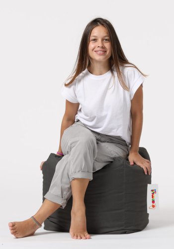 NORDVÄRK udendrs puf, kvadratisk - rgfarvet polyester (45x45)