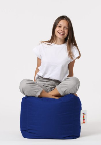 NORDVÄRK udendrs puf, kvadratisk - bl polyester (45x45)