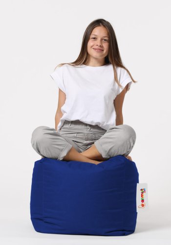 NORDVÄRK udendrs puf, kvadratisk - bl polyester (45x45)