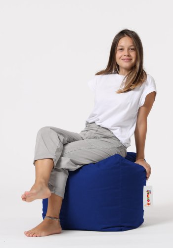 NORDVÄRK udendrs puf, kvadratisk - bl polyester (45x45)