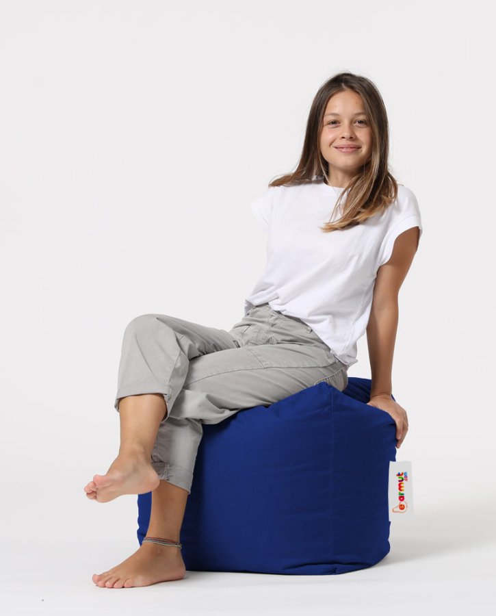 NORDVÄRK udendrs puf, kvadratisk - bl polyester (45x45)