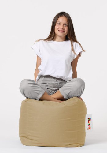 NORDVÄRK udendrs puf, kvadratisk - mink polyester (45x45)