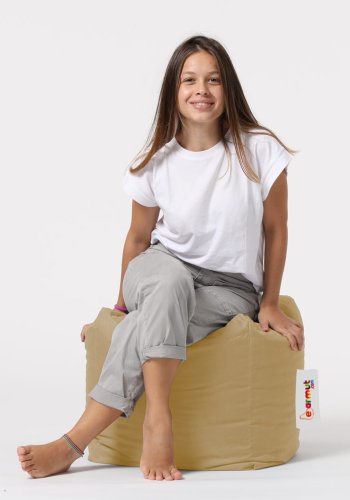 NORDVÄRK udendrs puf, kvadratisk - mink polyester (45x45)