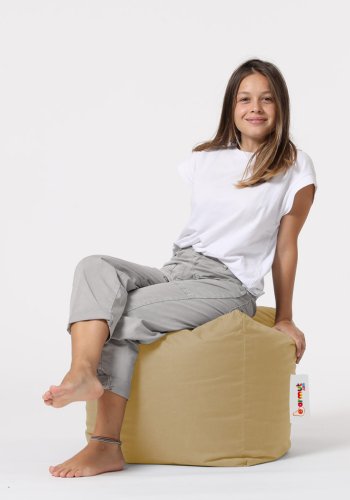 NORDVÄRK udendrs puf, kvadratisk - mink polyester (45x45)