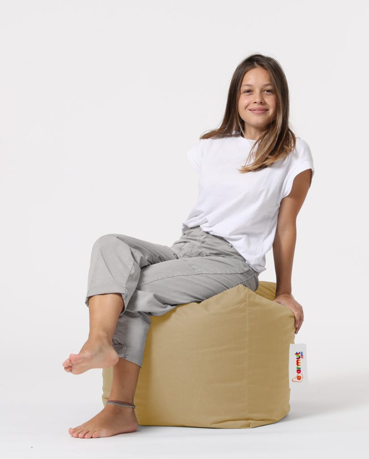 NORDVÄRK udendrs puf, kvadratisk - mink polyester (45x45)