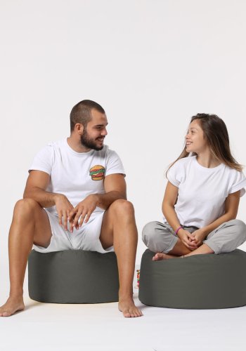 NORDVÄRK udendrs puf, rund - rgfarvet polyester (55)