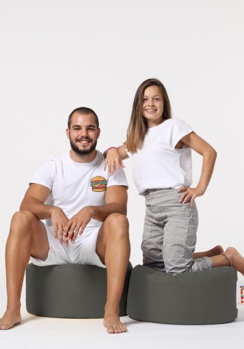 NORDVÄRK udendrs puf, rund - rgfarvet polyester (55)