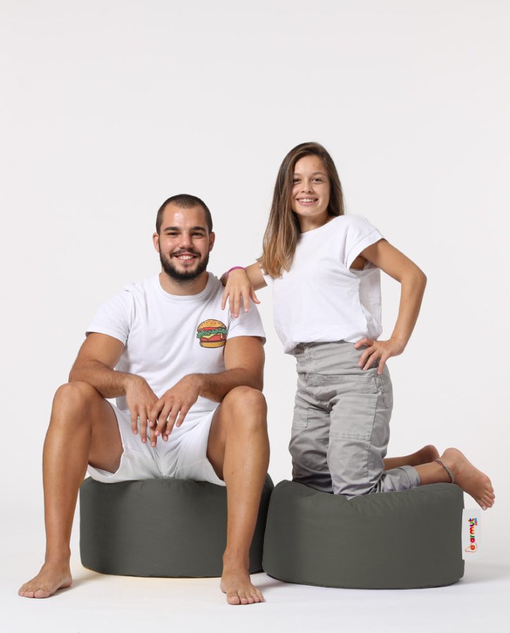 NORDVÄRK udendrs puf, rund - rgfarvet polyester (55)