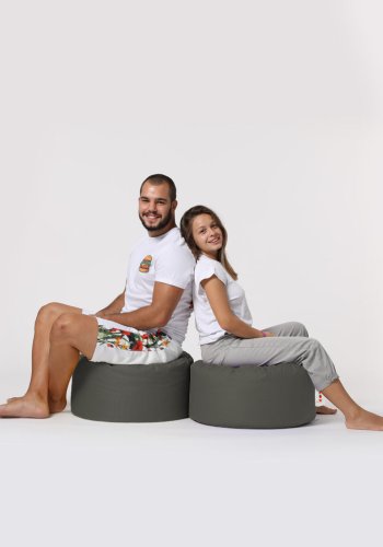 NORDVÄRK udendrs puf, rund - rgfarvet polyester (55)