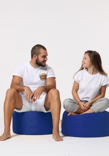 NORDVÄRK Rund udendrs skkestol - bl polyester