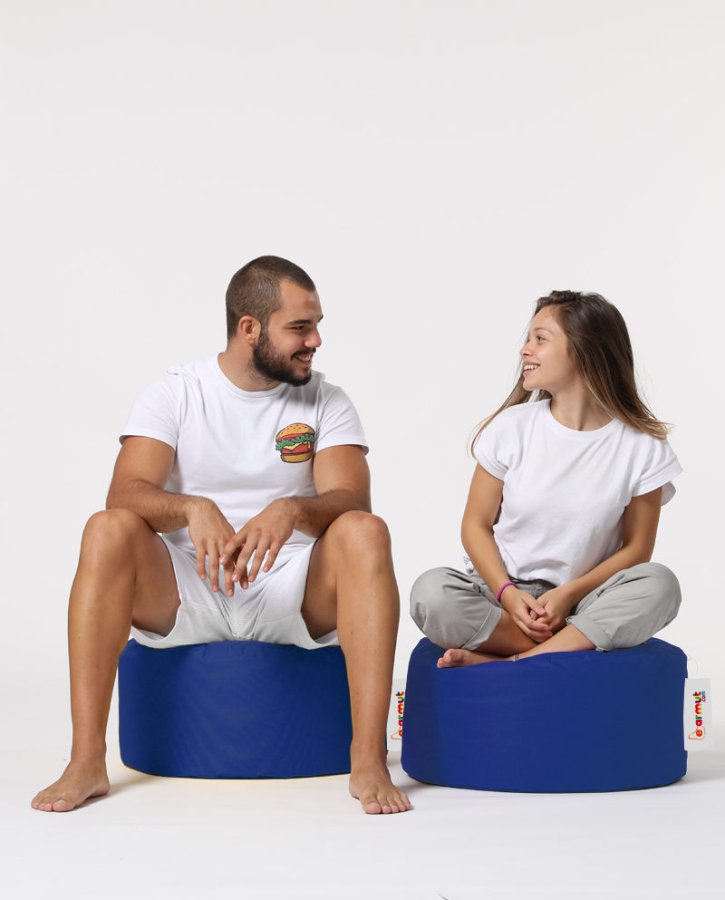 NORDVÄRK Rund udendrs skkestol - bl polyester