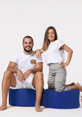 NORDVÄRK Rund udendrs skkestol - bl polyester