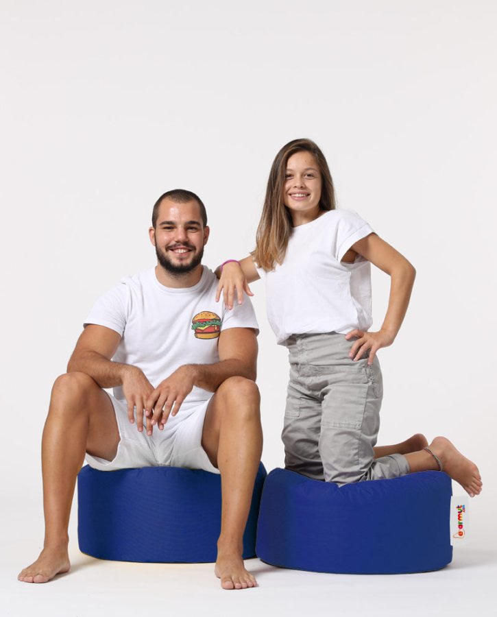 NORDVÄRK Rund udendrs skkestol - bl polyester