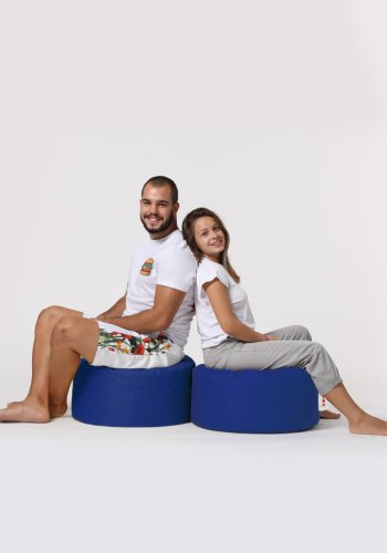 NORDVÄRK Rund udendrs skkestol - bl polyester