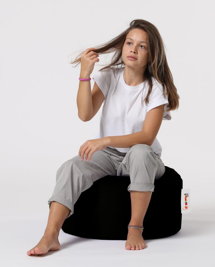 NORDVÄRK Rund udendrs skkestol - sort polyester