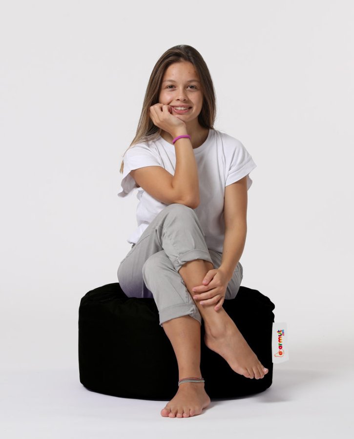 NORDVÄRK Rund udendrs skkestol - sort polyester