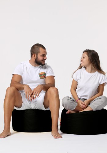 NORDVÄRK Rund udendrs skkestol - sort polyester