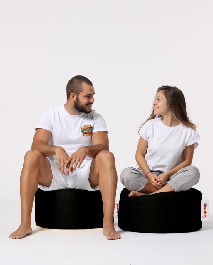 NORDVÄRK Rund udendrs skkestol - sort polyester